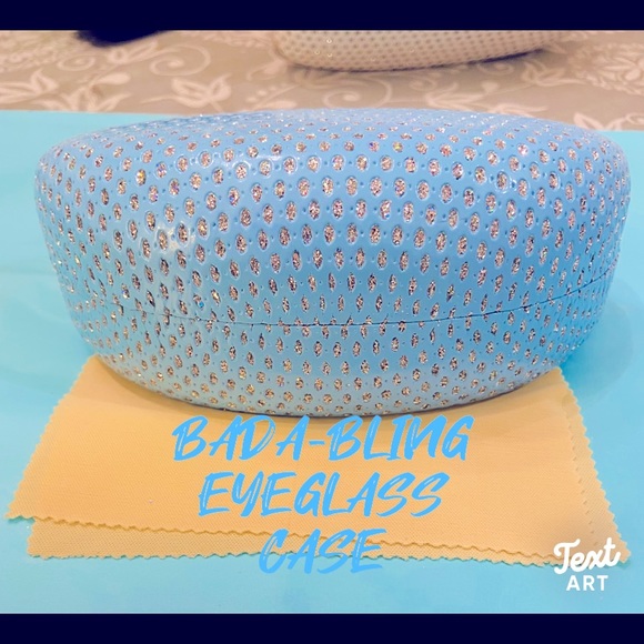 Blue sparkle eyeglass case - Picture 2 of 7